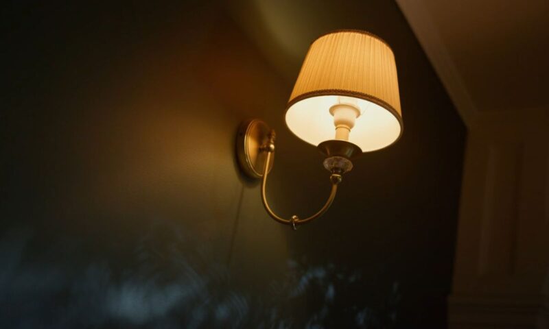 prikaz viseće lampe u hodniku