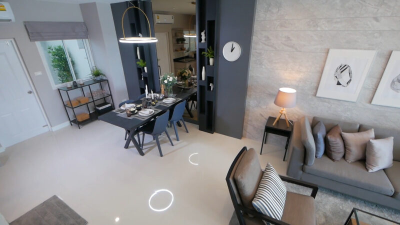 prikaz dnevnog boravka sa prirodnim i veštačkim osvetljenjem